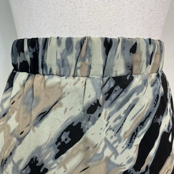 Robert Louis Skirt size Extra Large Black Gray Sheer A Line Scarf Sheer Boho - Picture 4 of 10